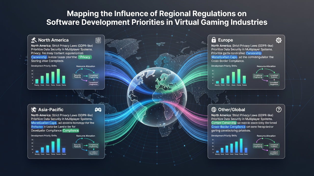 Regional regulatory frameworks shaping virtual gaming software priorities across multiple jurisdictions