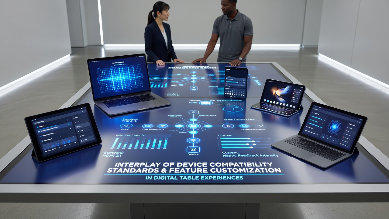 Customized digital table layouts adapted for different global markets and device types
